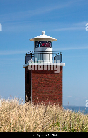 Le Olhörn phare à Wyk auf Föhr sur l'île de Föhr / Foehr, îles frisonnes du Nord, Allemagne Banque D'Images