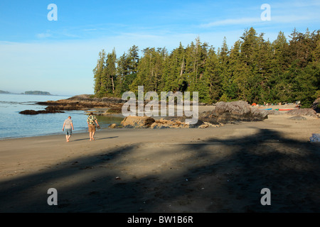 Matin on beach Banque D'Images