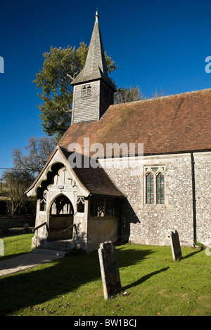 Église du village de Ashe à la source de la rivière près de Test Overton Hampshire UK Banque D'Images