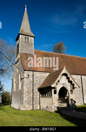 Église du village de Ashe à la source de la rivière près de Test Overton Hampshire UK Banque D'Images