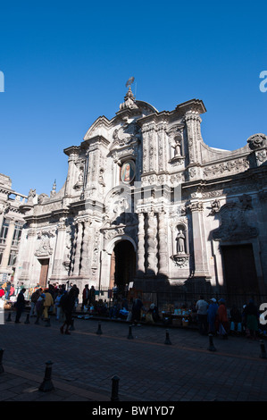 L'église la Compania, Centre historique, Quito, Equateur. Banque D'Images