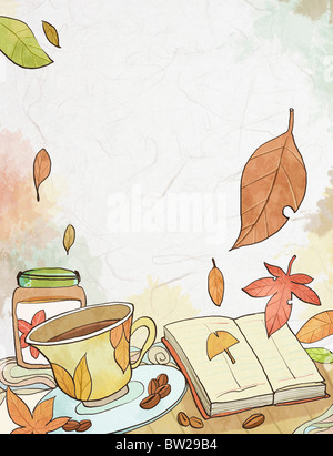 L'automne dans l'air illustraion Banque D'Images