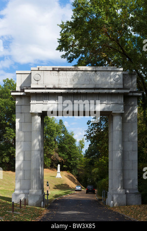 L'Arche commémorative à l'entrée de Vicksburg National Military Park, Mississippi, États-Unis Banque D'Images