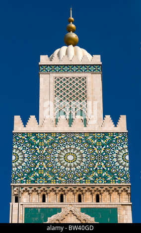 Casablanca, la Mosquée Hassan II. Banque D'Images