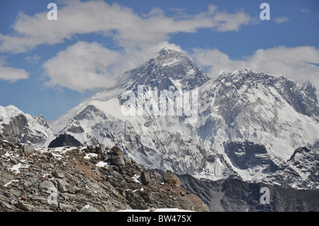 Le mont Everest et ses sœurs, Himalaya, Népal Banque D'Images