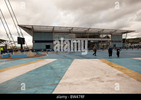 Le club de football Manchester City shop , Eastlands Sportcity , Beswick Banque D'Images