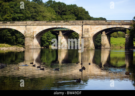 Les ponts sur l'escroc O'Lune près de Lancaster Banque D'Images