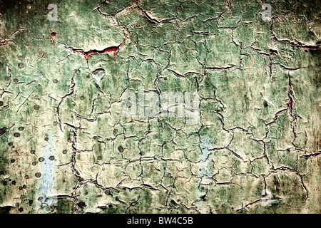 Abstrait toile texturée avec des fissures et des taches Banque D'Images