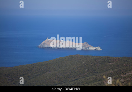 L'Ile de la Giraglia au nord du Cap Corse Banque D'Images