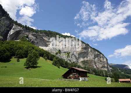 Vues générales autour de la vallée de Lauterbrunnen, Suisse Banque D'Images