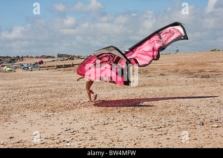 Photos de kite surf à Shoreham en Angleterre en juillet 2010 par Christopher Holt Banque D'Images