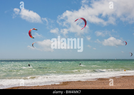 Photos de kite surf à Shoreham en Angleterre en juillet 2010 par Christopher Holt Banque D'Images