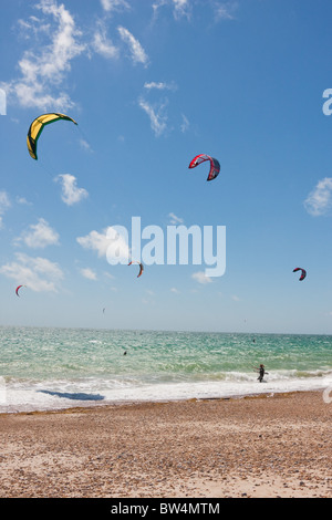 Photos de kite surf à Shoreham en Angleterre en juillet 2010 par Christopher Holt Banque D'Images