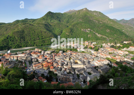 Vue de Varallo Sesia, Vercelli, Piémont, Italie Banque D'Images