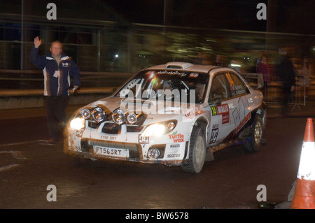 Wales Rally GB 2010 Centre de services dans la baie de Cardiff, Royaume-Uni. Banque D'Images