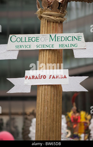 L'école de samba de Londres, Collège de médecine, Le Lord Maire Show, Londres, 2010 Banque D'Images