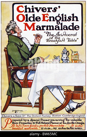 Publicité pleine page couleur de l'olde English My Ebook lib pour la marmelade d'orange en 1928 du magazine Banque D'Images