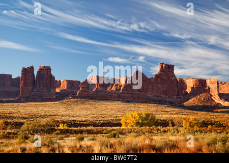 Courthouse Towers, Arches National Park, Utah Banque D'Images