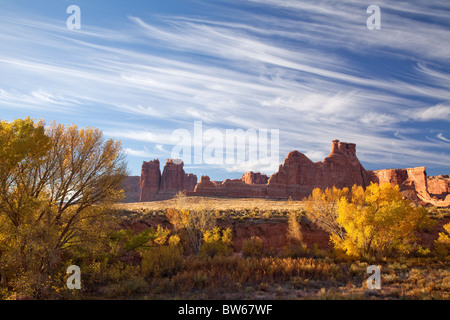 Laver et palais Palais de Tours, Arches National Park, Utah Banque D'Images