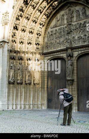 Plus de détails sur capture photographe Anvers cathédrale (Cathédrale de Notre Dame) Banque D'Images