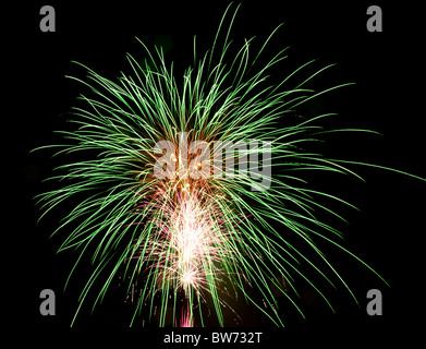 Festivals, Guy Fawkes, Fireworks, les couleurs de l'image de la pyrotechnie. Banque D'Images