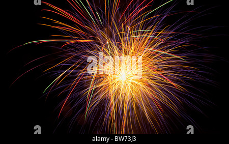 Festivals, Guy Fawkes, Fireworks, les couleurs de l'image de la pyrotechnie. Banque D'Images