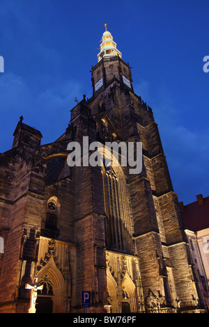 Cathédrale gothique de Ss. Stanislav et Vaclav. Swidnica, Basse Silésie, Pologne. Banque D'Images