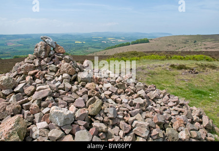 Le Beacon Hill sur les collines de Quantock, près de West Quantoxhead, à l'ouest en direction de Exmoor Banque D'Images