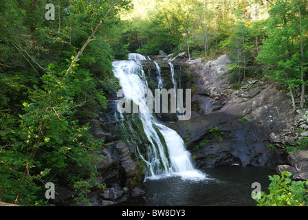 Bald River Falls, situé dans la forêt nationale de Cherokee, et peut être vu sur le Cherohala Skyway. Banque D'Images