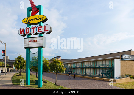 Le Lorraine Motel, site de l'assassinat de Martin Luther King Jr, National Civil Rights Museum, Memphis, Tennesse, USA Banque D'Images