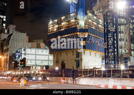 Bishopsgate Tower (le sommet) de la construction de gratte-ciel - Ville de Londres a cessé de Construction 2012 Fév. Banque D'Images