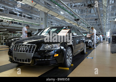 AUDI AG, centre de test A4 et A6 modèles de voiture, Neckarsulm, Allemagne Banque D'Images