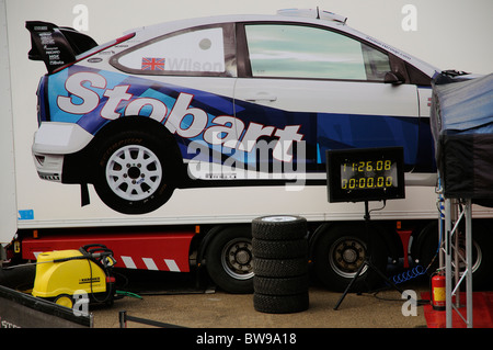 Stobart motor sport truck rally team transports Banque D'Images