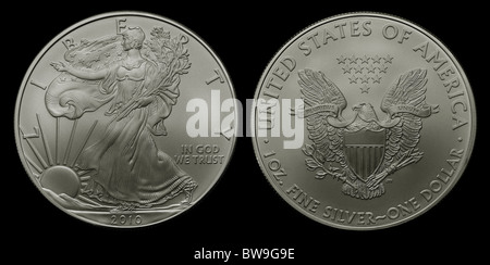 1 oz Troy American Silver Dollar Banque D'Images