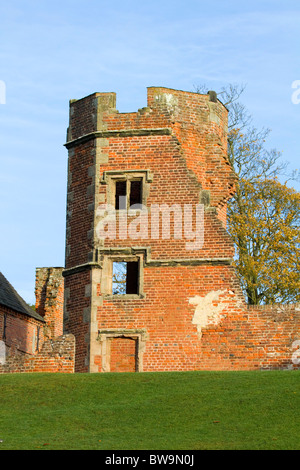 Bradgate Park ; Leicestershire ; ruines Bradgate House Banque D'Images