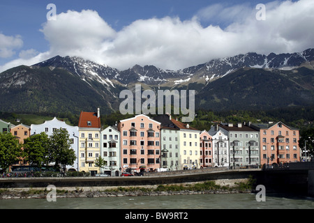 River Inn, Innsbruck, Tyrol, Autriche Banque D'Images