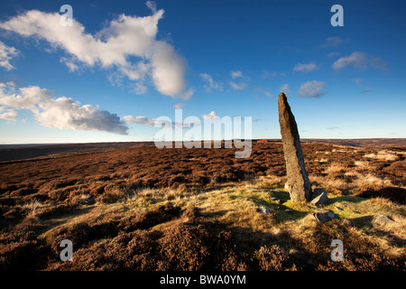 Standing Stone Blakey Ridge, North York Moors National Park Banque D'Images