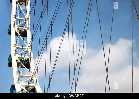 Partie de la Singapore Flyer, la plus grande roue du monde Banque D'Images