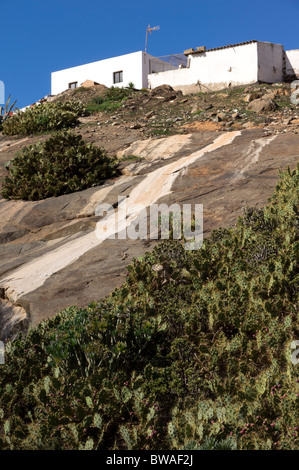 Fuerteventura, Îles Canaries - Corralejo. Des bâtiments dans la ville. Banque D'Images