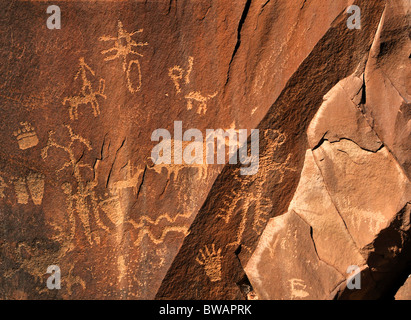 Pétroglyphes indiens antiques Banque D'Images