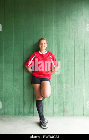 Portrait of a Girl soccer player Banque D'Images