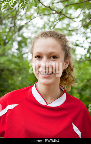 Portrait of a Girl soccer player Banque D'Images