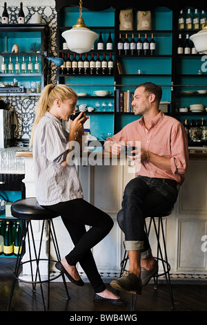 Café-bar à deux Banque D'Images