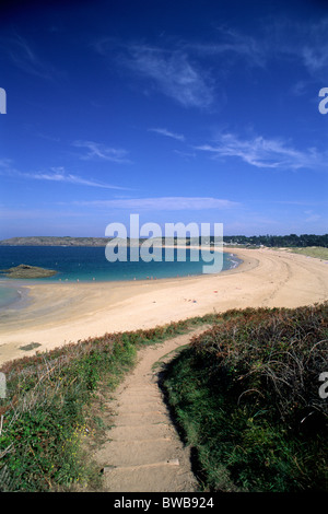 France, Bretagne (Bretagne), Saint Malo, Dunes de Chevrets plage Banque D'Images