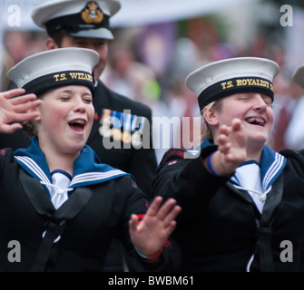 Les marins s'amusant sur le Lord Mayor's show 2010 London, UK