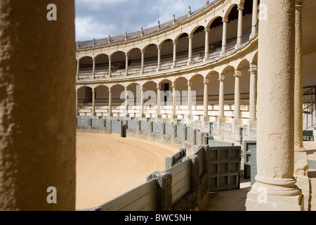 Les plus grandes arènes d'Espagne à Ronda Banque D'Images