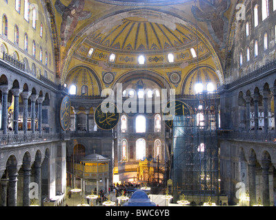 ISTANBUL, TURQUIE. L'intérieur de Sainte-Sophie. 2010. Banque D'Images