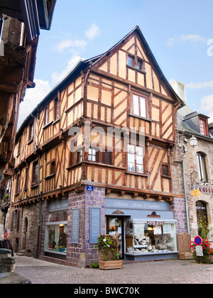 Bretagne - La jonction de français médiéval chambre et boutique à Malestroit, Morbihan, Bretagne, France, Europe Banque D'Images