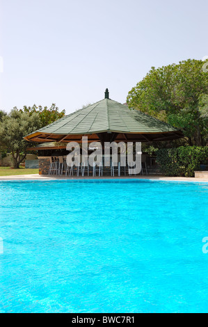 Bar de plage à la piscine, Crète, Grèce Banque D'Images