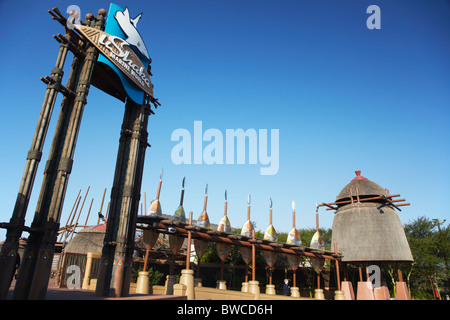 Entrée d'uShaka Marine World, Durban, KwaZulu-Natal, Afrique du Sud Banque D'Images